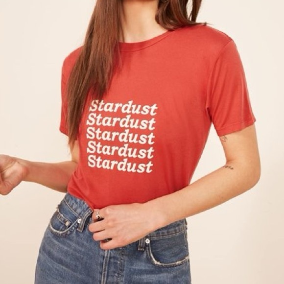 Reformation Tops - Reformation | Joplin Relaxed Tee in Stardust